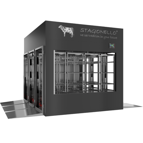 Stagionello® Meat Curing Device 1800 Kg Tunnel porta a vetro