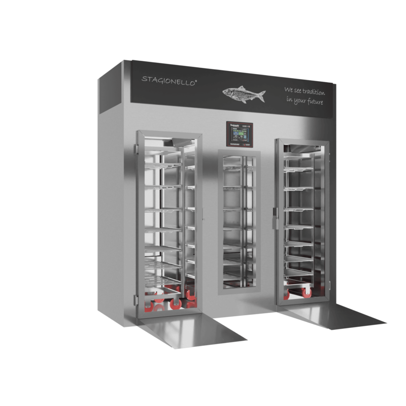 Stagionello® Fish Curing Device 400 Kg Walk-in porta a vetro - immagine 2