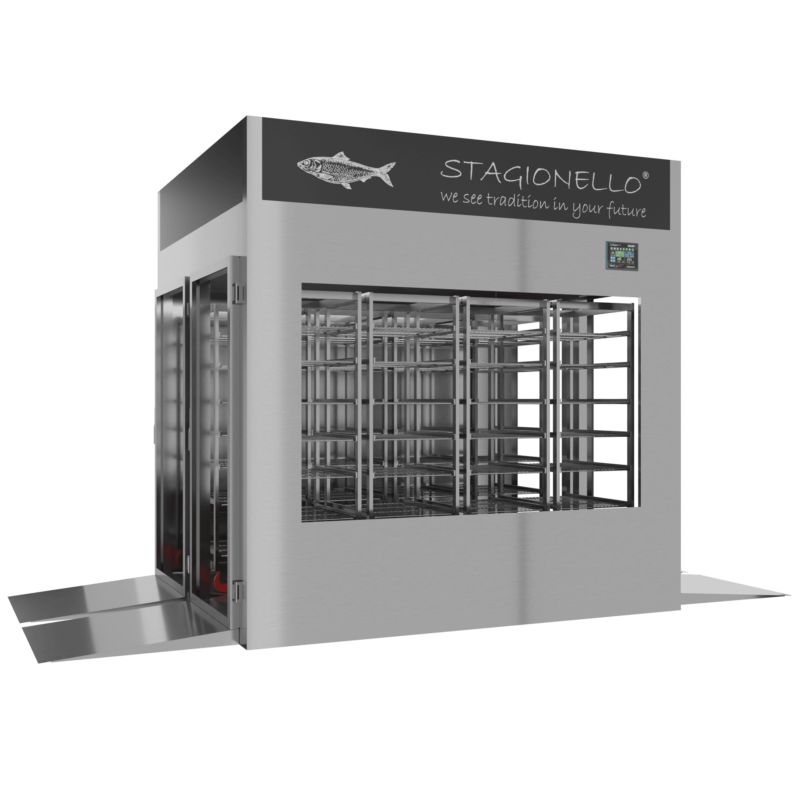 Stagionello® Fish Curing Device 1200 Kg Tunnel porta a vetro - immagine 2