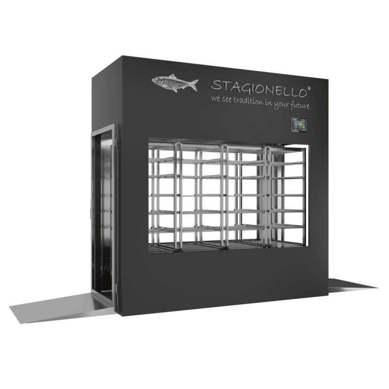 Stagionello® Fish Curing Device 600 Kg Tunnel 4 vetri