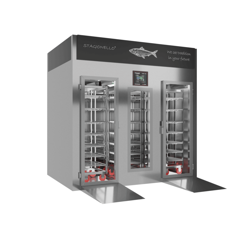 Stagionello® Fish Curing Device 800 Kg Walk-in porta a vetro - immagine 2