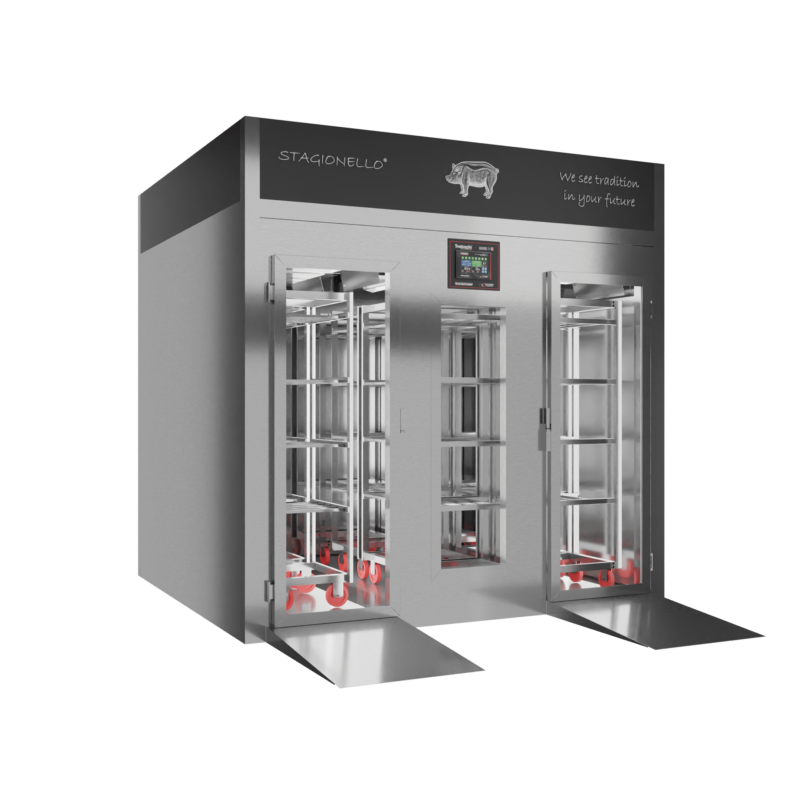 Stagionello® Salami Curing Device 1200 Kg Walk-In porta a vetro - immagine 2